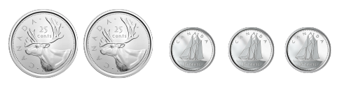 2 quarters, 3 dimes.