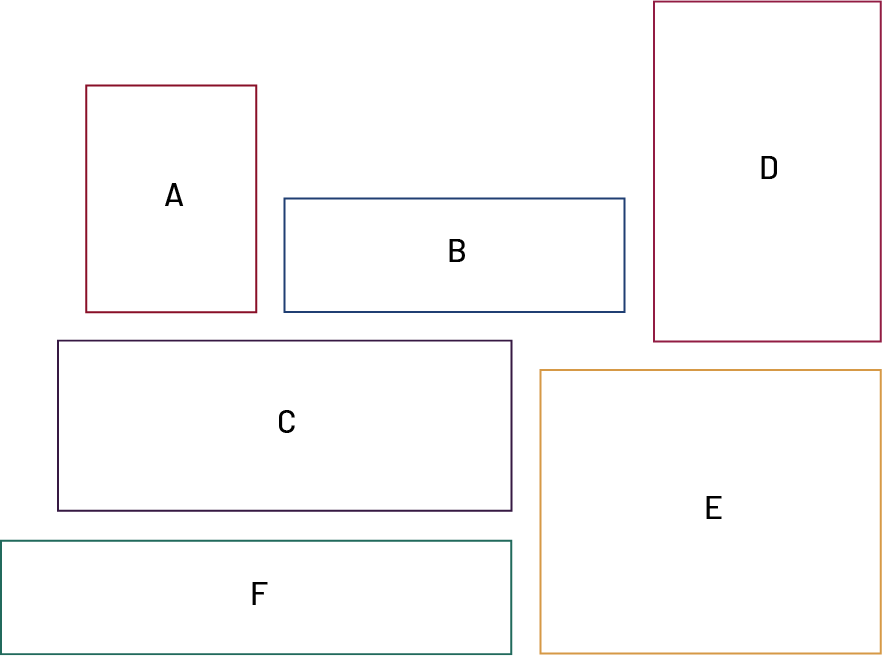 Rectangles of different shapes named: